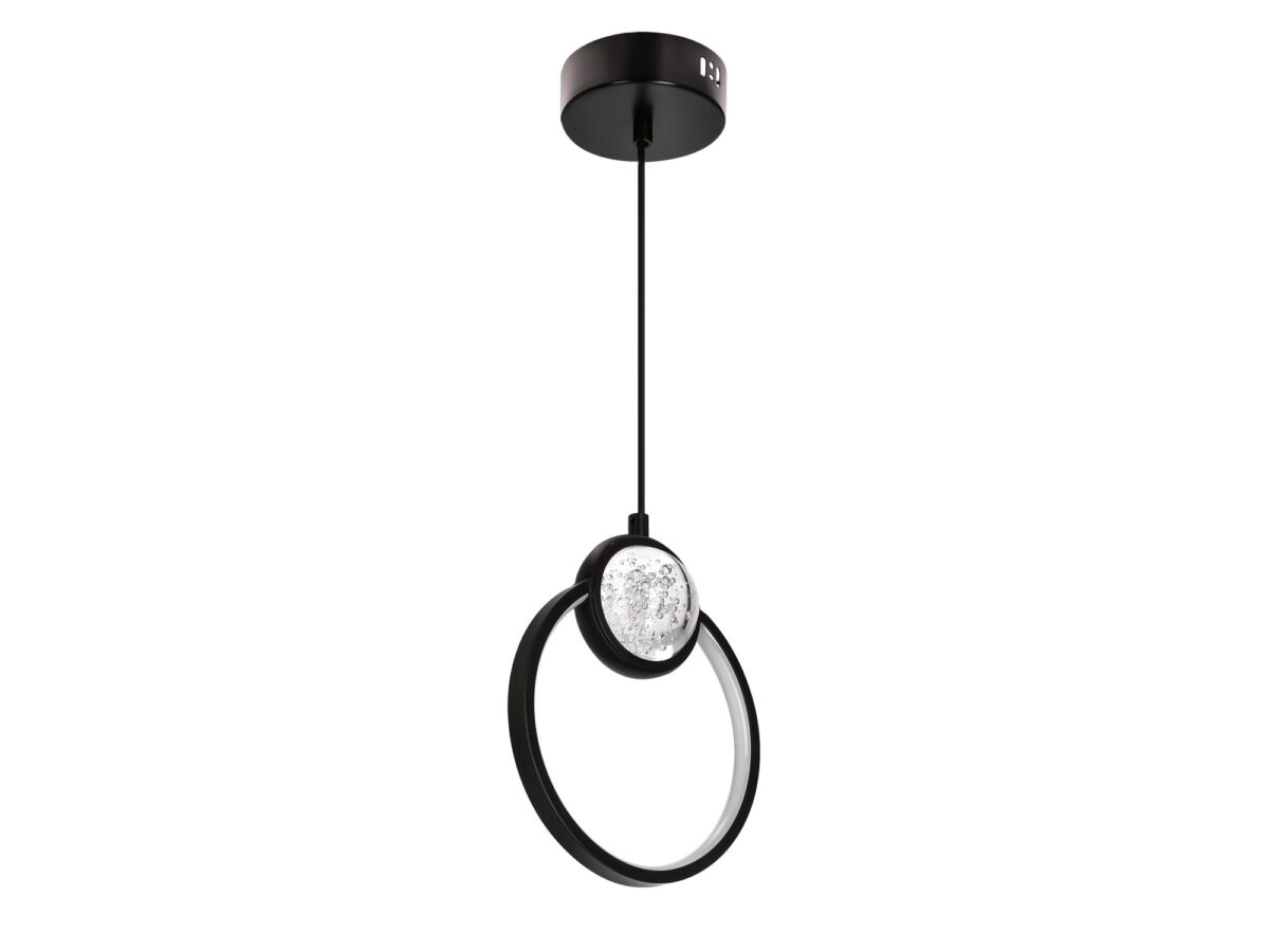 Lampa wisząca LED Koradia 20 cm czarna 3000 K
