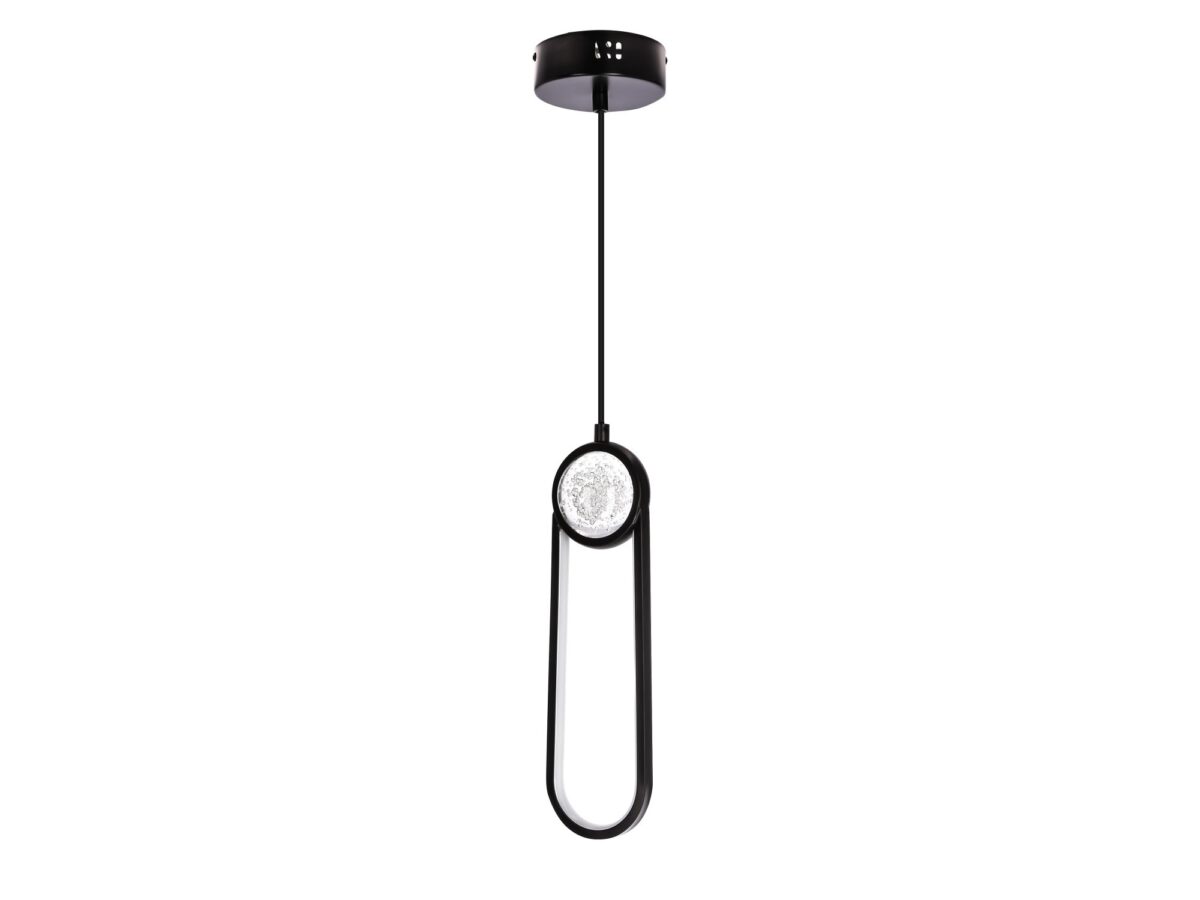 Lampa wisząca LED Koradia 10 cm czarno-biała