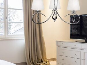 Miniaturka 2 - Lampa wisząca Koravo z białymi abażurami w drugiej aranżacji