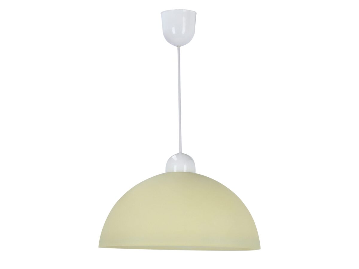 Lampa wisząca Korena kremowa z kloszem szklanym 22 cm