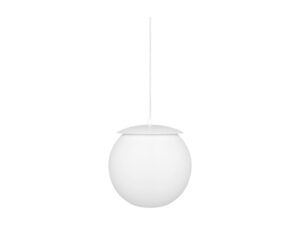 Miniaturka 9 - Biała lampa wisząca KUUL E z mlecznobiałym szklanym kloszem na jasnym tle