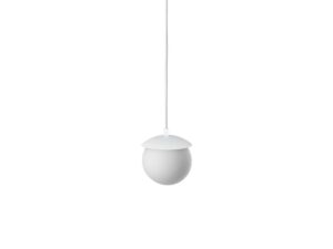 Miniaturka 6 - Lampa wisząca KUUL F biała z mlecznobiałym szklanym kloszem