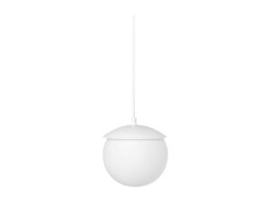 Miniaturka 7 - Biała lampa wisząca KUUL G z kulistym szklanym kloszem, packshot
