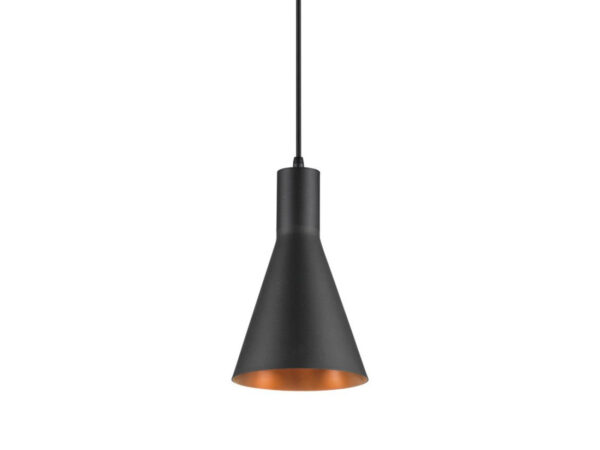Lampa wisząca Lalu Set Cone 15 czarna – kompletna oprawa na białym tle