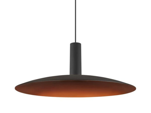 Czarna lampa Lalu Set Elypse 33 LED z pełnym zawieszeniem, światło wyłączone