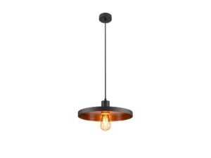 Miniaturka 1 - Czarna lampa wisząca Lalu Set Plate 33, pełne zawieszenie i źródło światła włączone