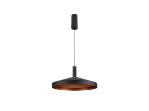 Miniaturka 1 - Czarna lampa wisząca Lalu Set Tetra 36 z metalicznym wnętrzem klosza, drugi widok