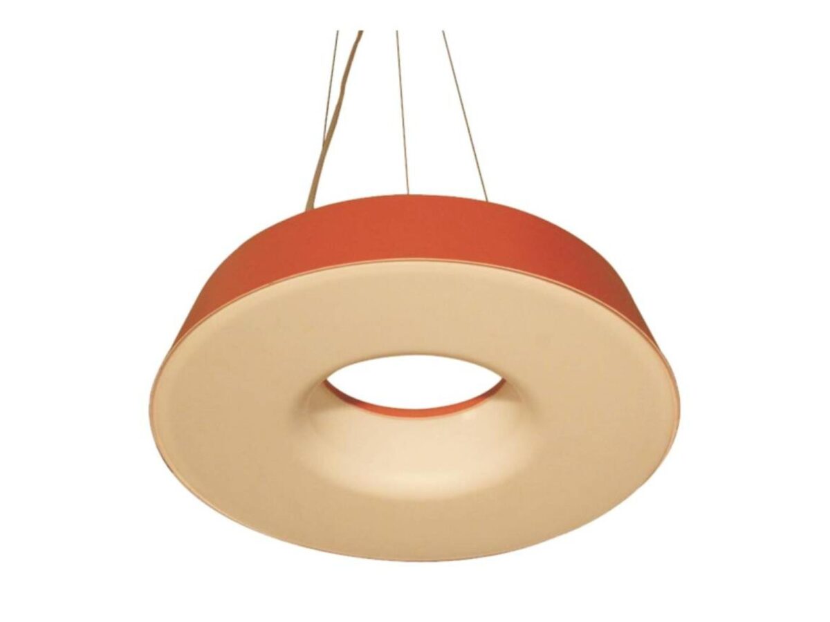 Lampa wisząca Larelo czerwona pierścieniowa T5 43 cm