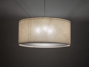 Miniaturka 3 - Beżowa lampa wisząca Largo w aranżacji wnętrza