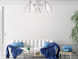 Miniaturka 1 - Lampa wisząca Larosira pięć abażurów w aranżacji wnętrza