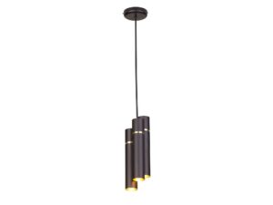 Miniaturka 4 - Lampa wisząca Larotino sześciopunktowa w kolorystyce czarnej i złotej