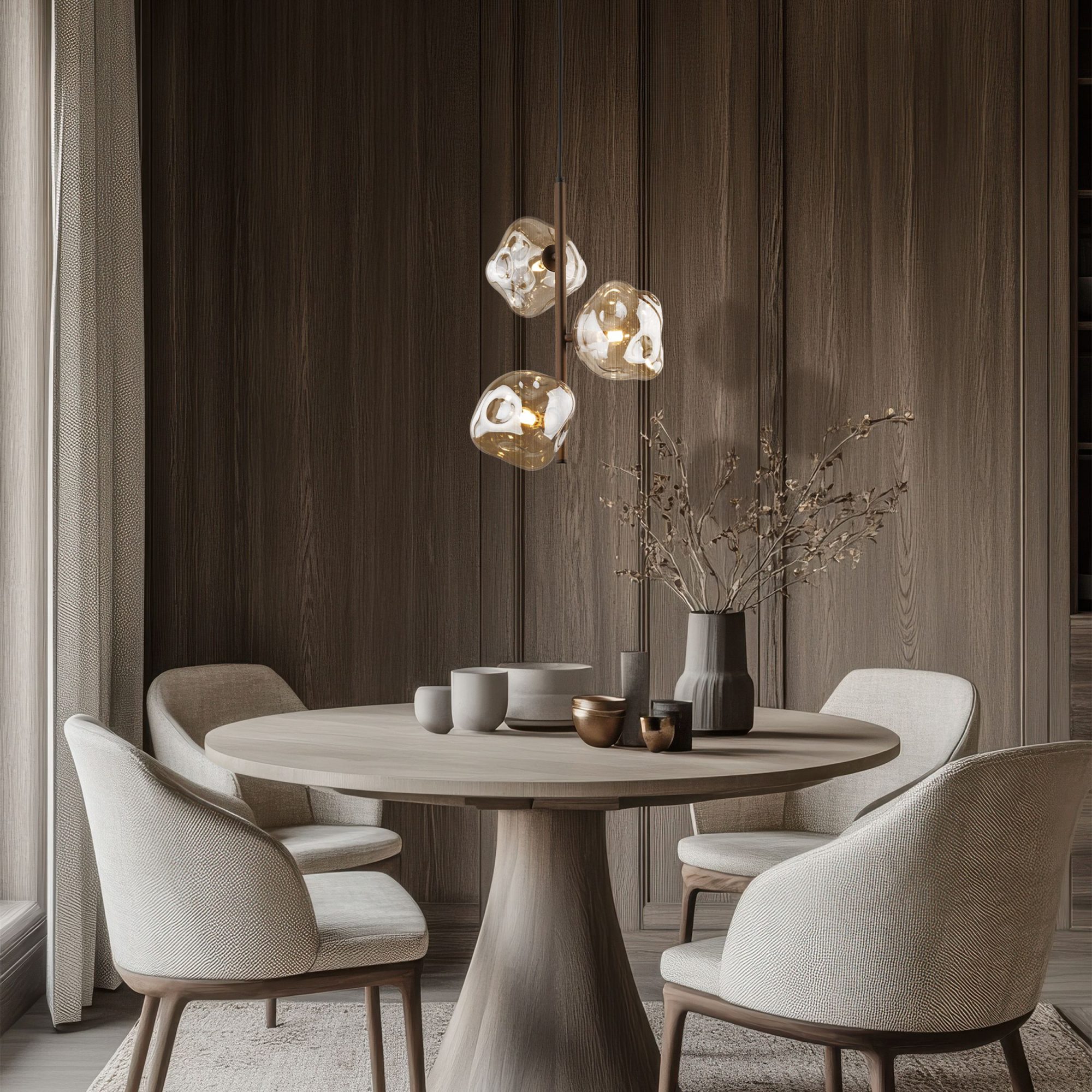 Lampa Lava 3 punktów G9, brązowa aranżacja producenta