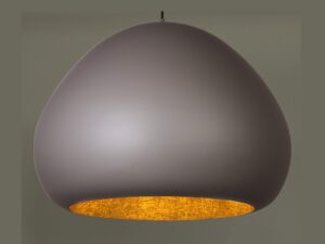 Miniaturka 12 - Lampa wisząca Lava taupe i złoto w drugim ujęciu