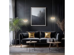 Miniaturka 11 - Lampa wisząca Lavatona 4 W bursztynowy w aranżacji 2