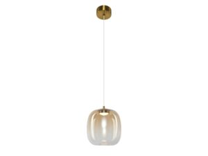 Miniaturka 2 - Lampa wisząca Lavatona LED 4 W ze szklanym bursztynowym kloszem 15 × 17 cm