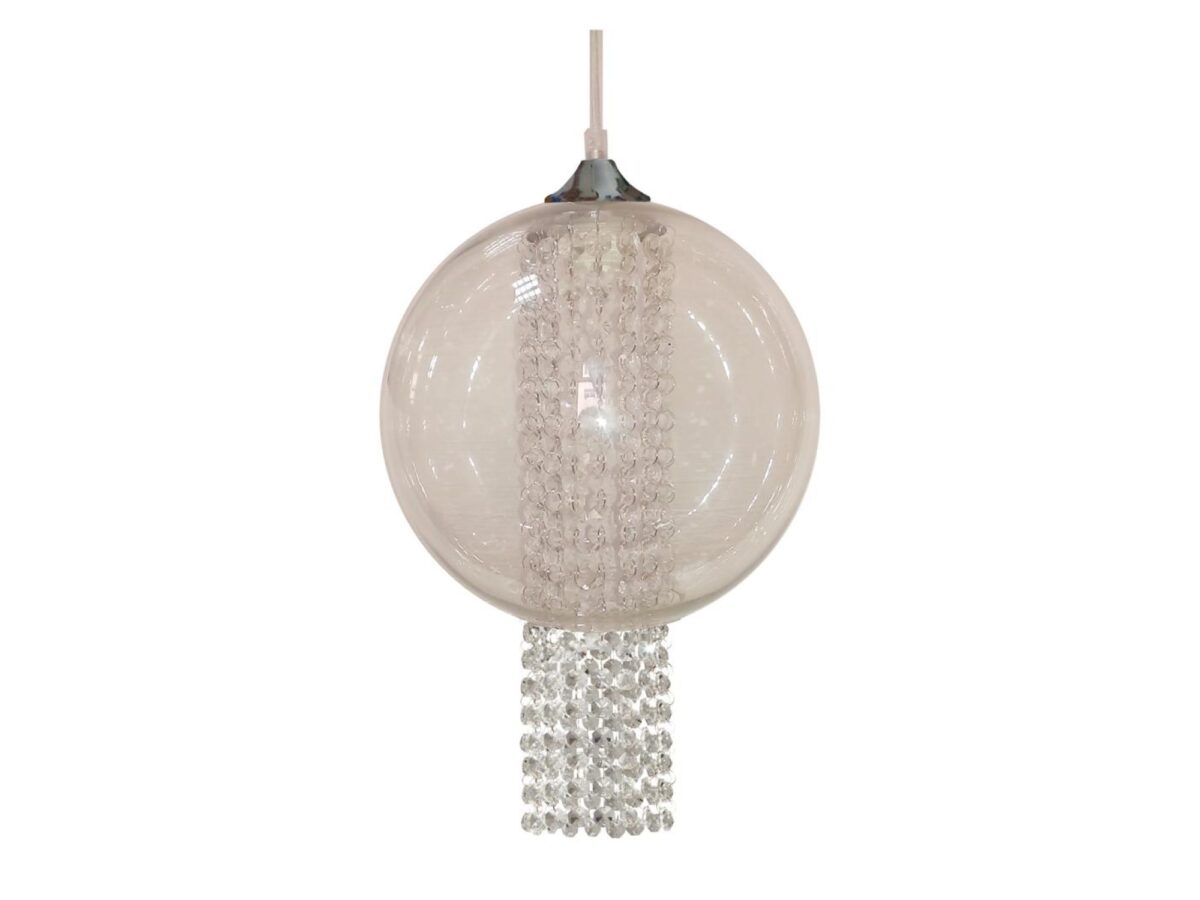 Lampa wisząca Lavesira szklana z kryształkami 25 cm