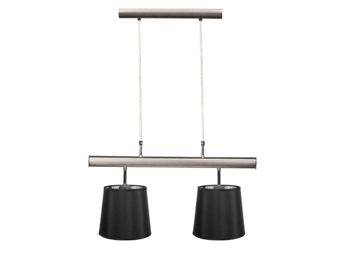 Lampa wisząca Lavonira 2-punktowa 60 cm satyna czarna