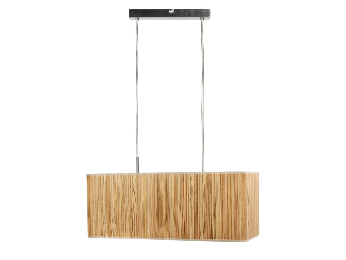 Lampa wisząca Lavotona prostokątna w dekorze drewna 50 cm