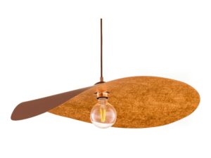 Miniaturka 8 - Lampa wisząca Leaf brązowa z miedzianym wnętrzem, widok produktowy