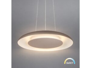 Miniaturka 1 - Wiszący ring LED 30 W taupe świecący pod sufitem