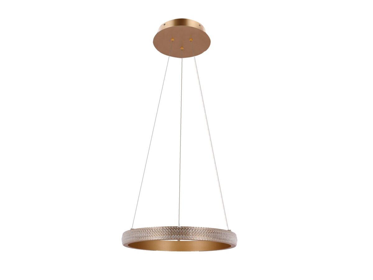 Lampa wisząca LED Avesela złoty ring 40 cm