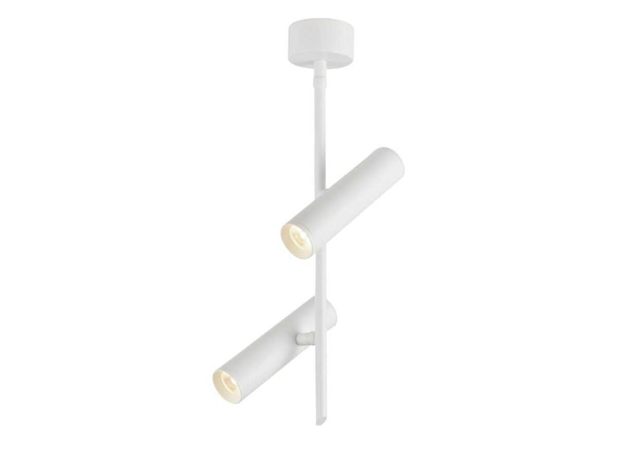 Lampa wisząca LED 10 W z 2 regulowanymi tubami biała