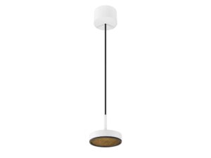 Miniaturka 3 - Lampa wisząca LED biało-czarna, pełen widok na białym tle