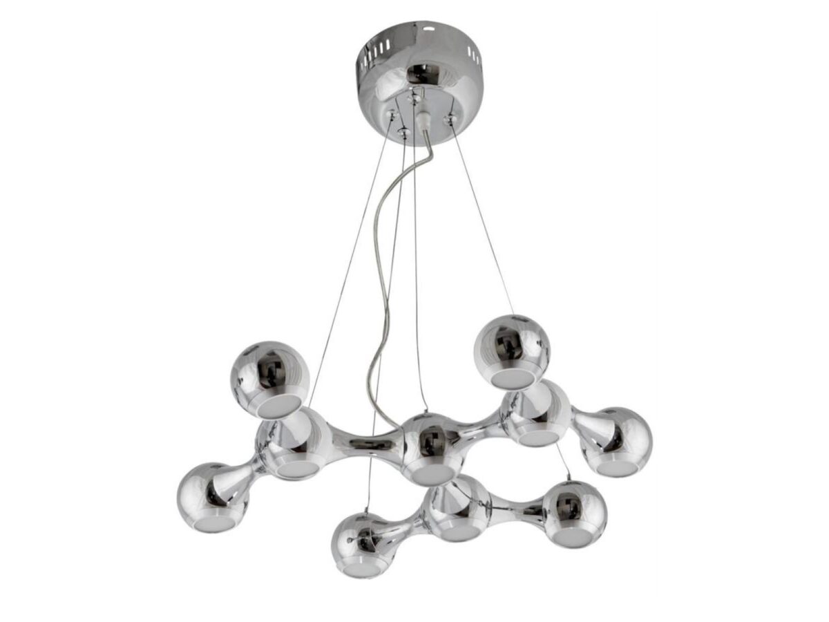 Lampa wisząca LED chromowana rozgałęziona 10 × 3 W 44 cm