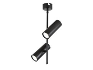 Miniaturka 3 - Czarna podwójna lampa wisząca LED z regulowanymi tubami