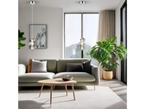 Miniaturka 5 - Lampa wisząca Ralosona 12 W chromowana – ujęcie 2