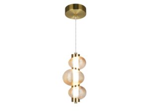 Miniaturka 6 - Lampa wisząca LED Ralosona 12 W złota na białym tle