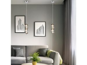 Miniaturka 5 - Lampa wisząca Ralosona 17 W chromowana – ujęcie 2