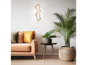 Miniaturka 2 - Lampa wisząca Ralosona 17 W złota – ujęcie 1
