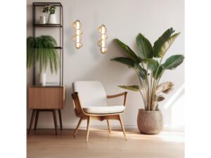 Miniaturka 4 - Lampa wisząca Ralosona 17 W złota – ujęcie 2