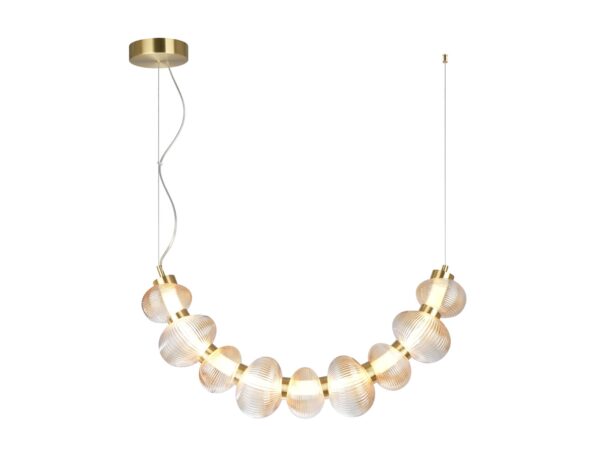 Lampa wisząca LED Ralosona 36 W złota na białym tle
