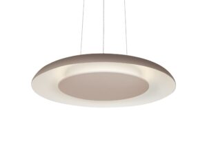 Miniaturka 6 - Detal okrągłego klosza lampy wiszącej LED taupe