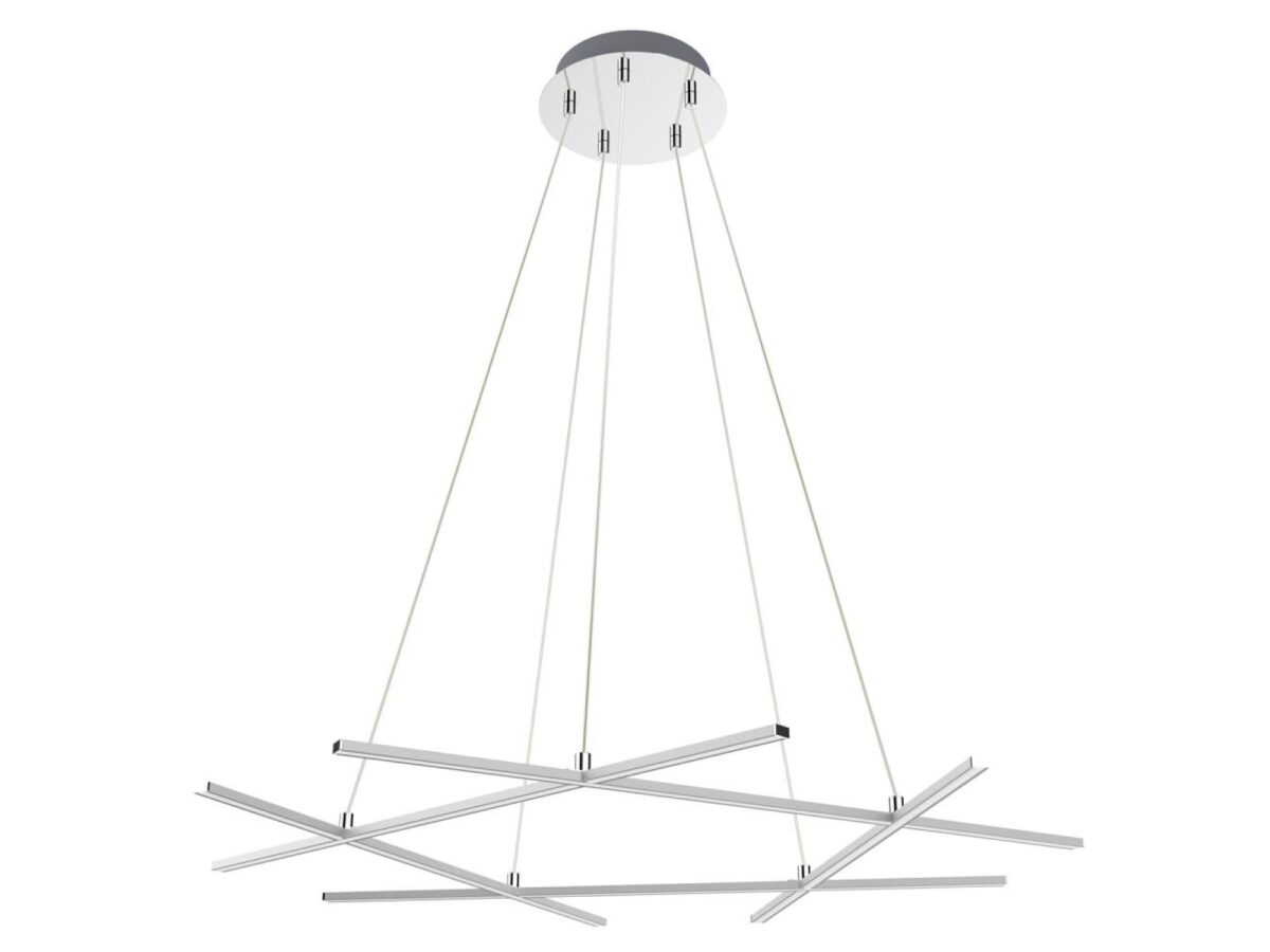 Lampa wisząca LED Valitano 82 cm 50 W srebrna