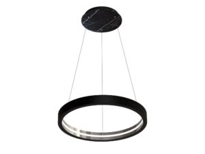 Miniaturka 1 - Czarno-chromowana lampa wisząca LED Veletira na jasnym tle