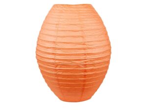Miniaturka 1 - Lampa wisząca Levenira z pomarańczowym papierowym kloszem o kulistym kształcie