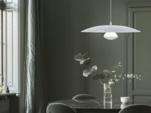 Miniaturka 2 - Biała lampa Levorio 48 cm w aranżacji pomieszczenia
