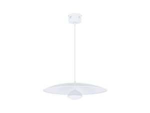 Miniaturka 5 - Biała lampa wisząca Levorio z kloszem 48 cm