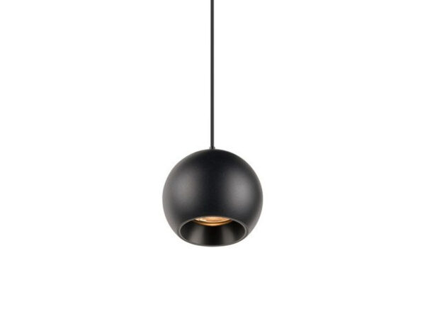 Lampa wisząca Light Eye 2.0 48 V, czarna, 2700 K, na białym tle