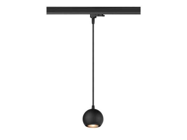 Czarna lampa wisząca Light Eye 90 do szyny trójfazowej, widok dodatkowy