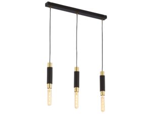 Miniaturka 2 - Lampa wisząca Lile 3-punktowa w kolorze złotym i czarnym