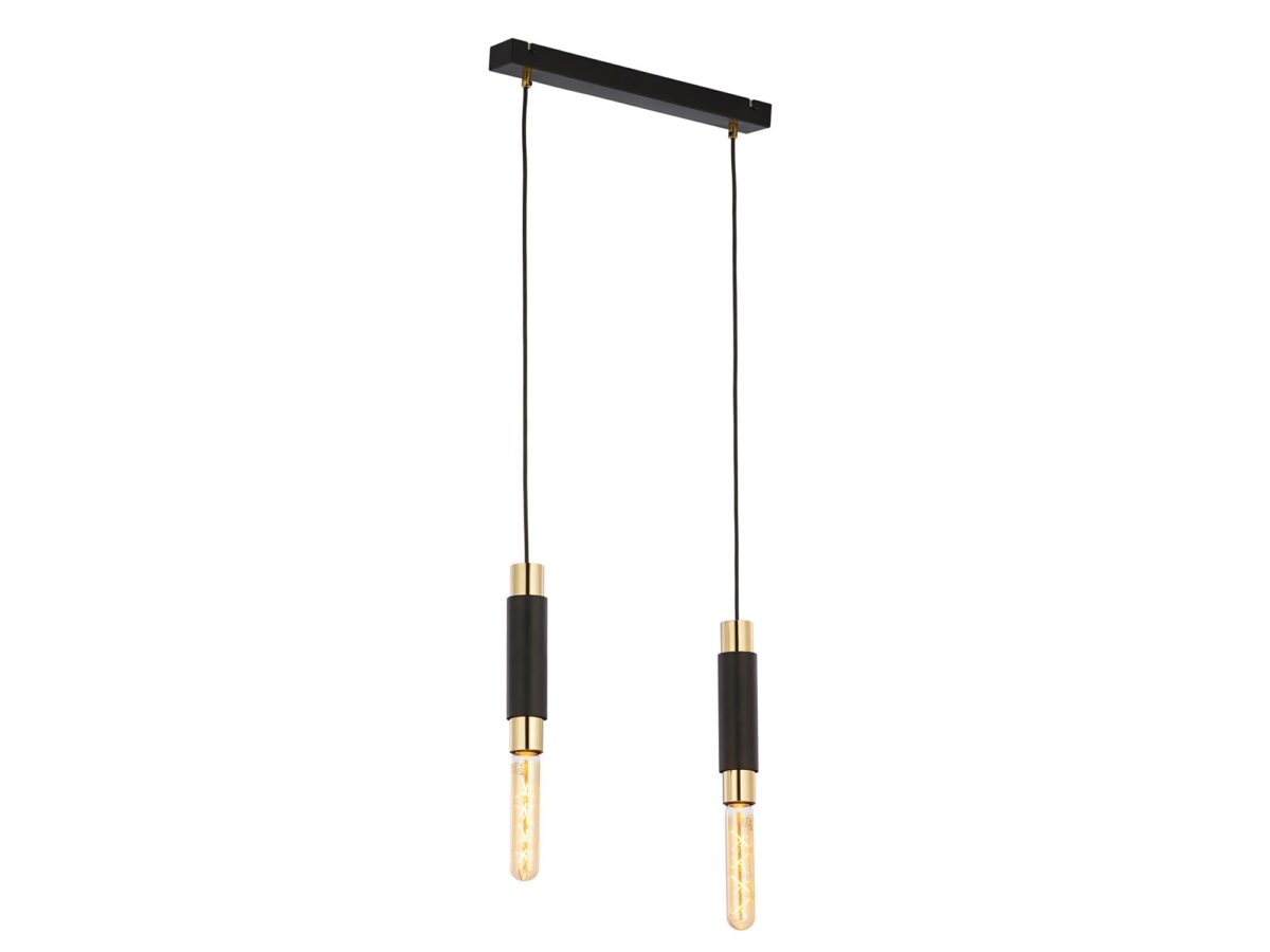 Lampa wisząca Lile 2-punktowa – złota lub chromowana