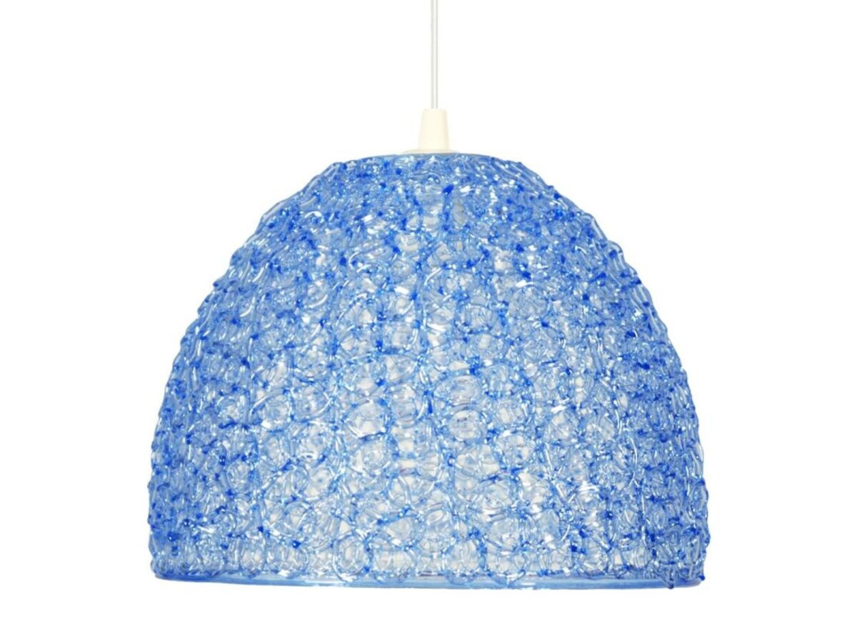 Lampa wisząca Linameta niebieska 26 cm E27