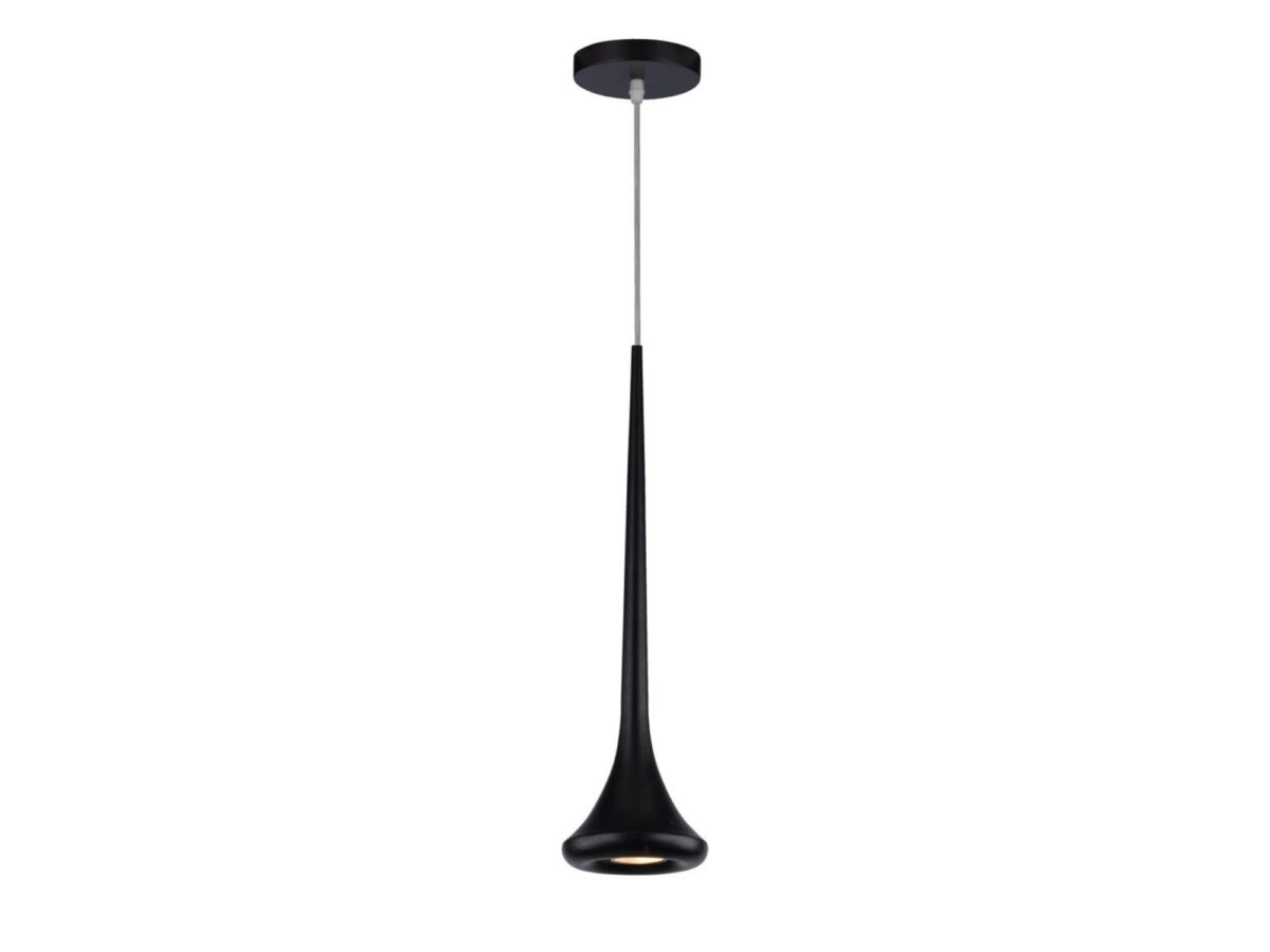 Lampa wisząca smukła metalowa Linarino 13 cm czarna
