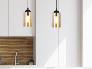 Miniaturka 1 - Dwupunktowa lampa wisząca Lineso nad stołem w jasnej jadalni