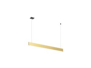 Miniaturka 6 - Lampa wisząca Linius 120 w kolorze mosiądzu, zbliżenie profilu