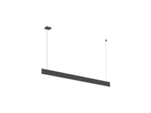 Miniaturka 2 - Lampa wisząca Linius 150 DALI czarna, detal profilu LED